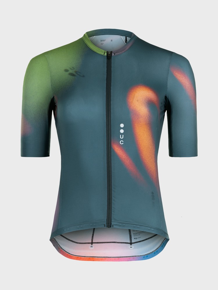 Universal-Colours-Spectrum-Print-Womens-Short-Sleeve-Jersey-Slate-Grey-Multi-Coloured