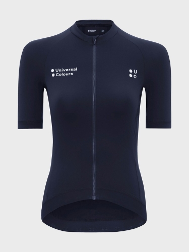 Universal-Colours-Mono-Womens-Short-Sleeve-Jersey-Navy-Blue