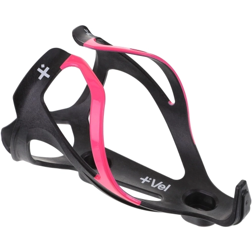 VEL-RL-Carbon-Bottle-Cage-Black-Fluro-Pink