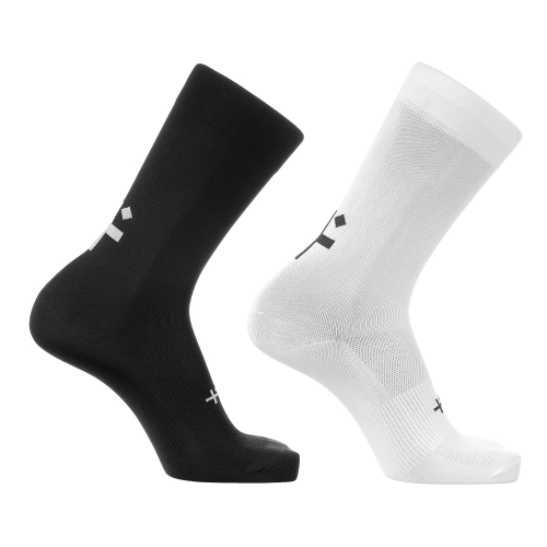 Vel-Summer-Cycling-Socks-2-Pack-Black-White-F